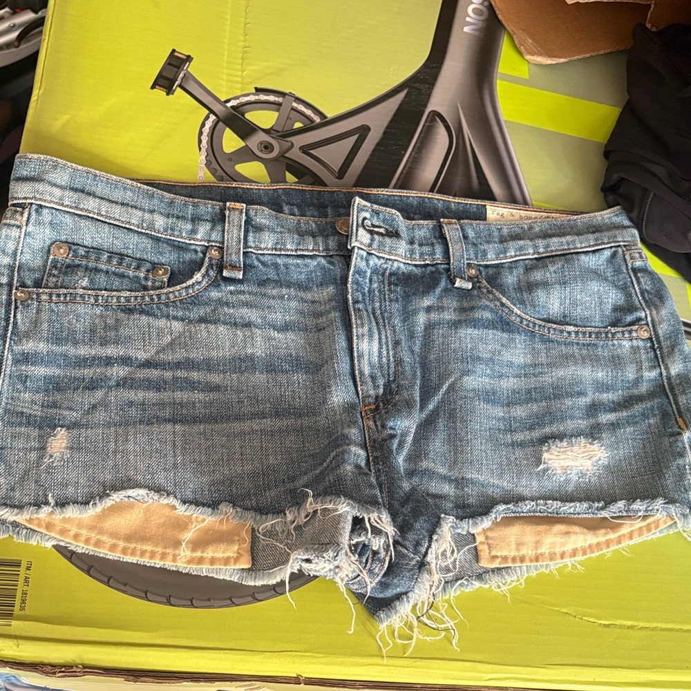 Rag & bone Denim Distressed Women Shorts 30